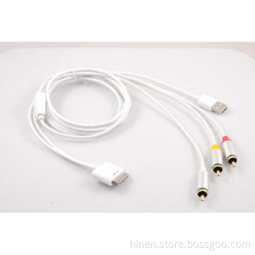 Composite AV Cable with Micro USB for iPod/iPhone/iPad